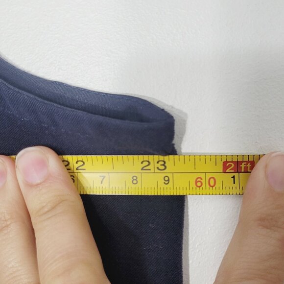 Lana Lee Petite Vintage Navy Blue Set Sleeveless Vest Matching Skirt Plus Sz 16 - Picture 11 of 16